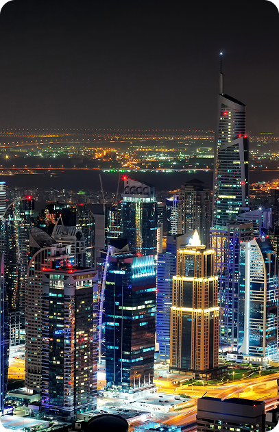 Dubai Night Skyline